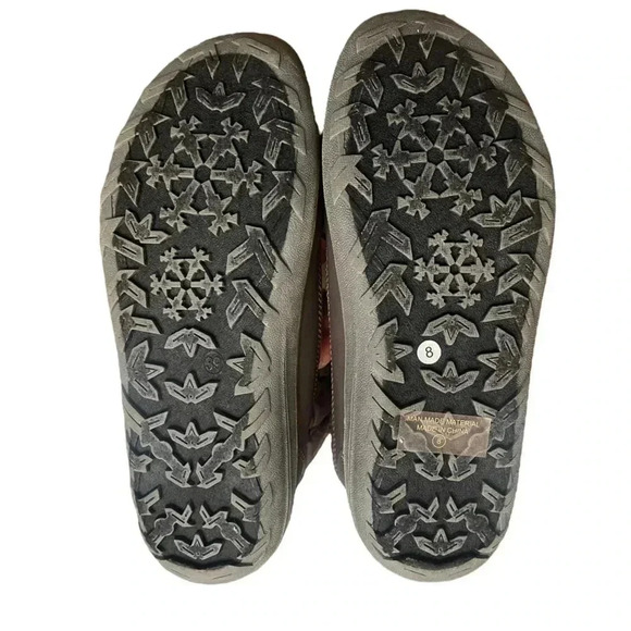 Refresh Hike 02 Faux Fur Trim Lace Up Boots in Olive and Brown Women’s size 8 - Picture 4 of 9